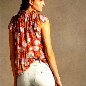 Anthropologie Vanna Shimmer Blouse